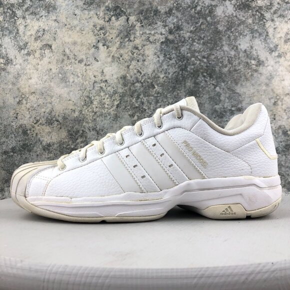 Adidas  Men's Size 9 Pro Model 2G Low Triple White Lace-Up Low Top Sneakers - Picture 6 of 15